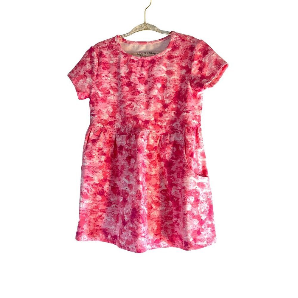 dot & Zazz Toddler Girls Dress Pink Floral Pockets Size XS 4-5